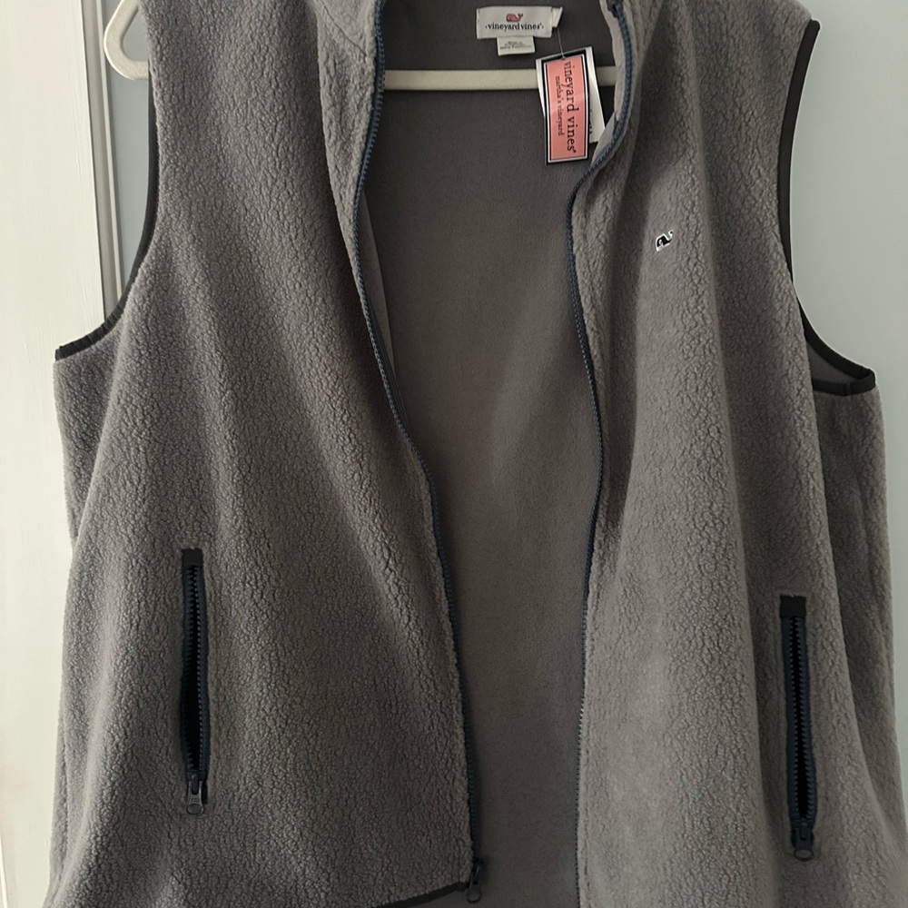 Vineyard Vines Gray Fleece Vest
